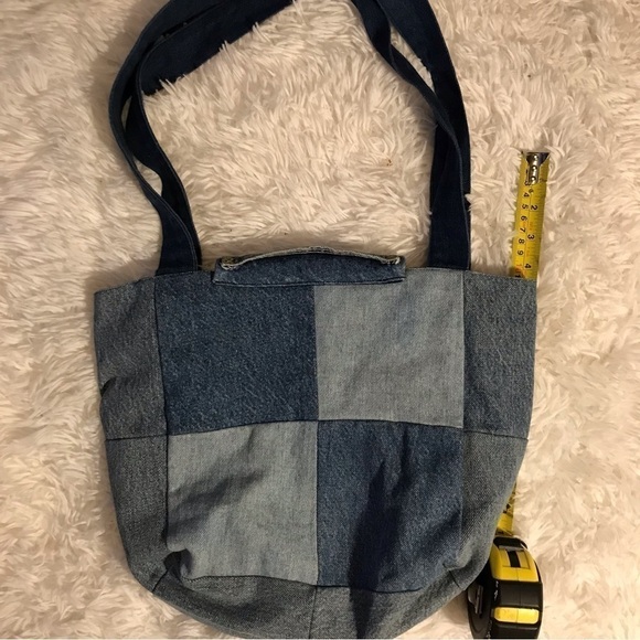 𝅺HOMEMADE denim jean purse handbag. - Picture 5 of 7